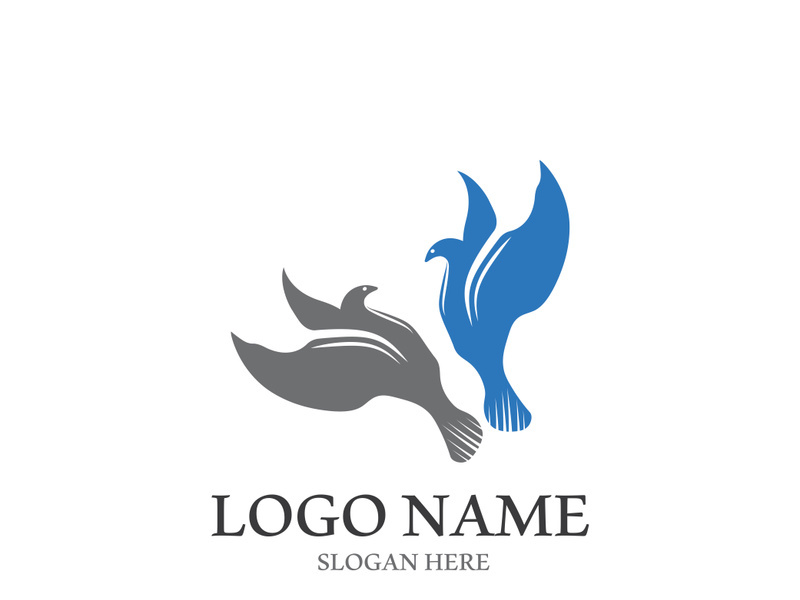 Dove bird logo vector design illustration