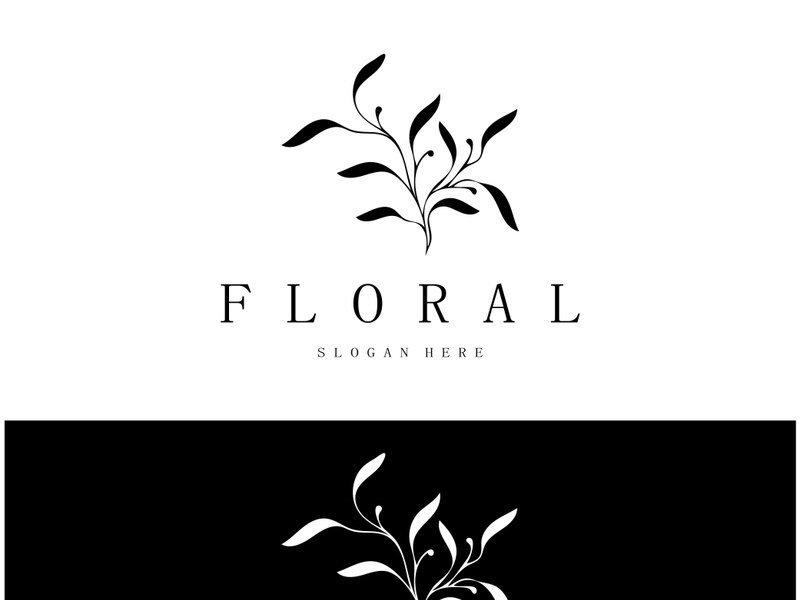 Elegant floral and leaf frame. Delicate botanical vector illustration for labels, spas, corporate identity, and wedding invitations