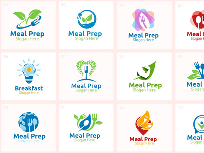 40 Meal Prep Logo Bundle