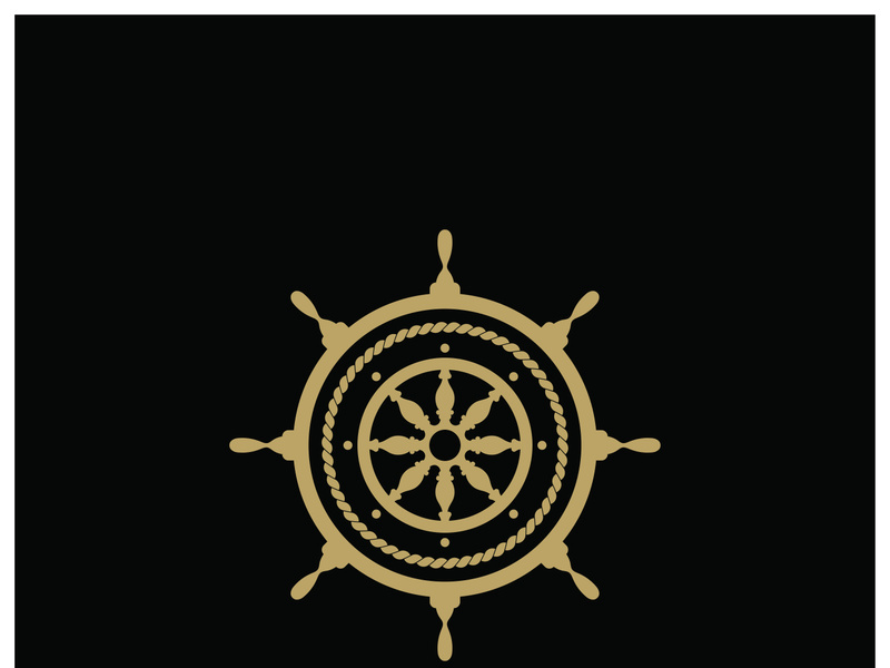 The cruise logo,ship steering logo, boat, yacht, rope, maritime, anchor. Logo for business, sailor, sailing, tourism