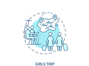 Girls trip concept icon preview picture