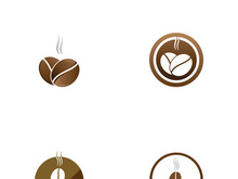 Creative coffee bean logo design.
