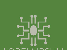 Futuristic Electronic Circuit Logo