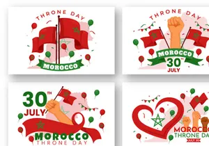 12 Morocco Throne Day Illustration