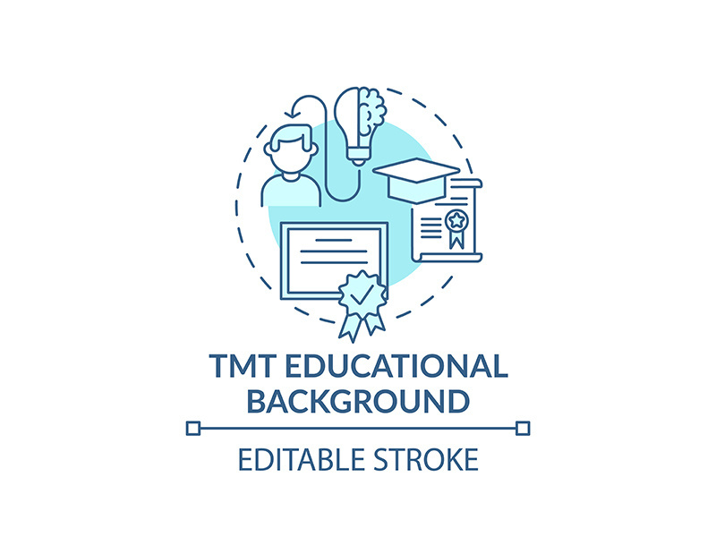 Tmt educational background concept icon