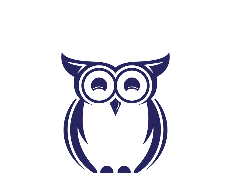 Owl logo icon design animal and simple business abstract vector