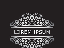 Luxury Logo template flourishes elegant ornament Fashion vector illustration