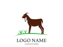 Goat logo template vector icon illustration design