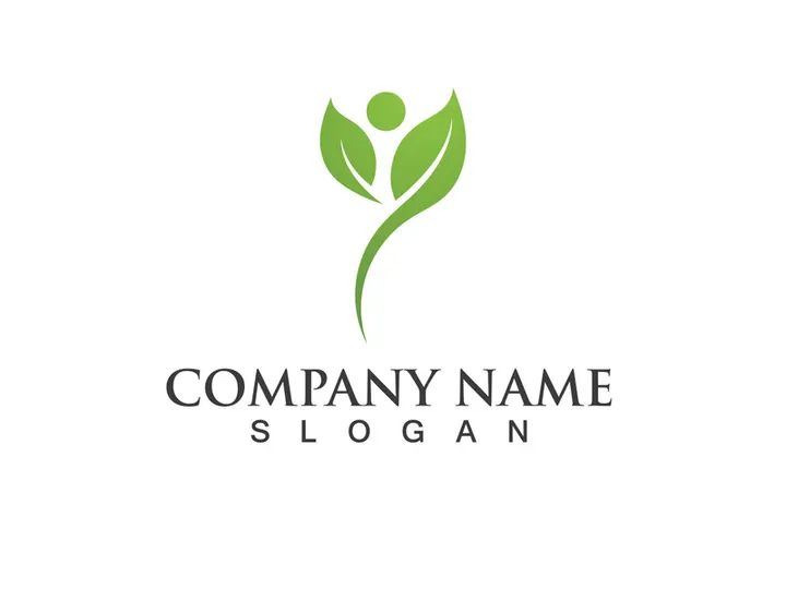 Eco Energy Vector Logo with leaf symbol. Green color with flash or thunder graphic. Nature and electricity renewable. This logo is suitable for technology, recycle, organic.