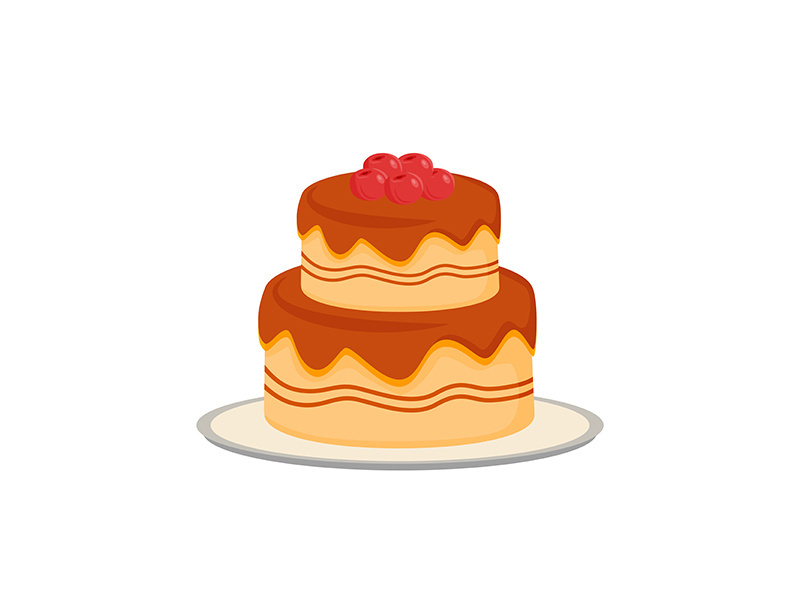 Delicious cake cartoon vector illustration