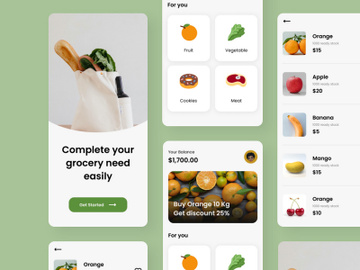 Grocery Mobile App UI Kit preview picture