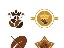 Coffee bean icon vector illustration template