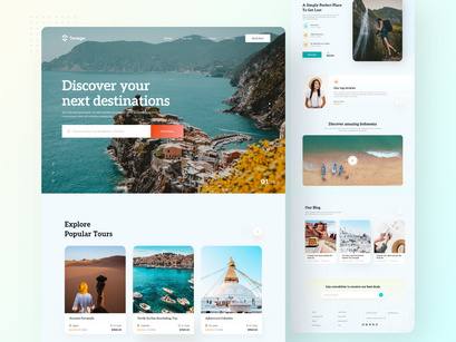 Tevago-Travel & tourism agency landing pages