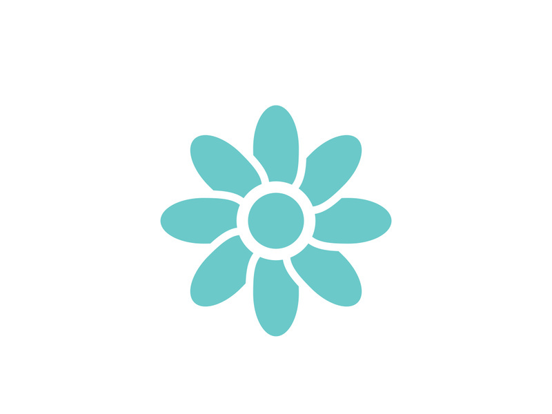 flower vector icon design template