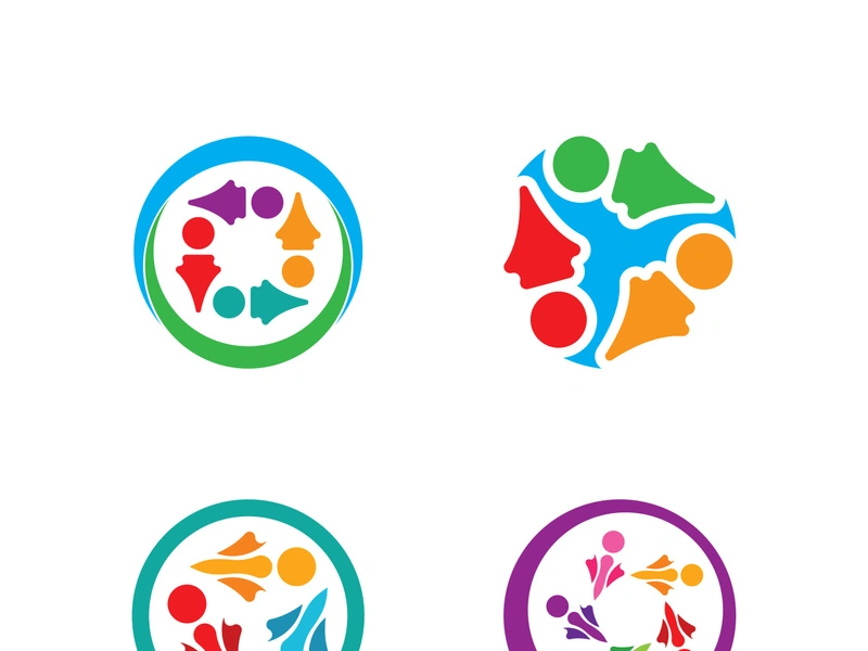 Community, network and social icon design template