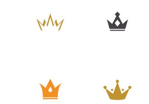 Gold luxury crown logo creative design.
