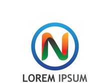 initial letter N logo with modern concept.