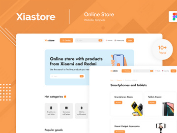 Xiastore - Electronics Store PSD Figma Template preview picture