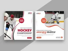 Hockey Championship Social Media Instagram Post Banner