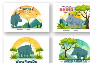 9 World Rhino Day Illustration