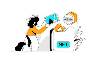 NFT  Flat Illustration concept