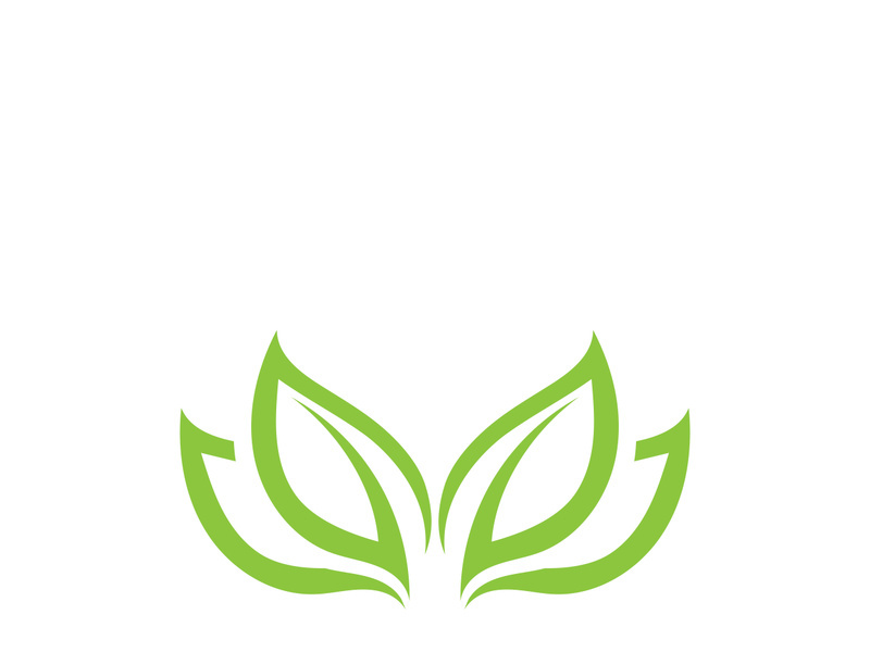 Green leaf ecology nature element vector icon