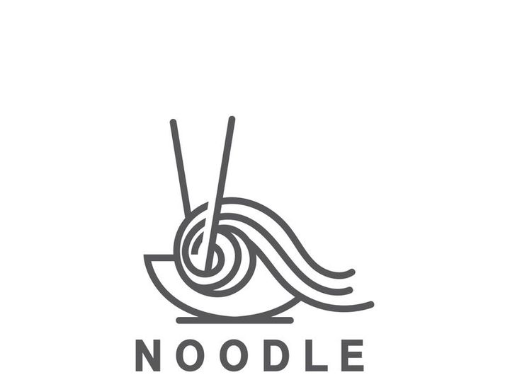 Noodle Logo Template Modern and Minimalist Concept Using Bowl