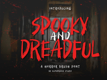 Spooky And Dreadful - Brush Font preview picture