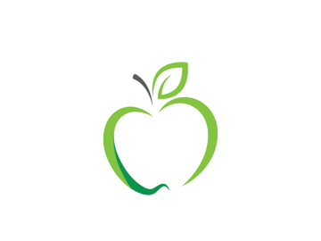 Healthy apple vector icon preview picture