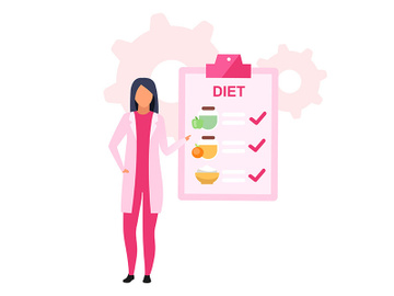 Dietary nutrition plan flat vector illustration preview picture
