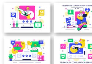 10 Telehealth Consultation Service Illustration
