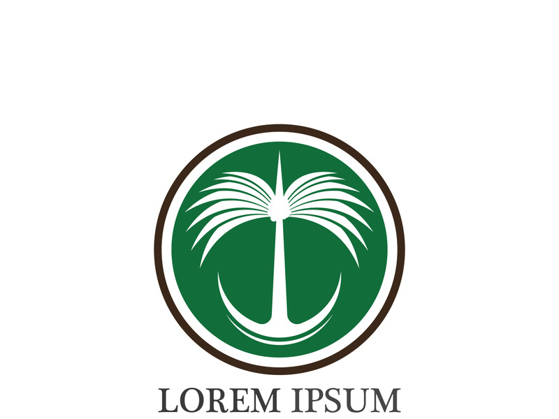 Date tree icon vector illustration logo template