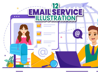 12 Email Service Illustration