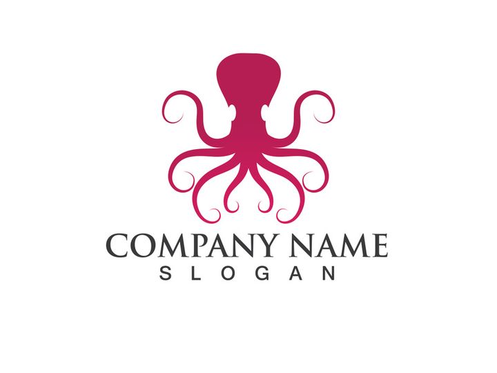 Octopus logo vector design symbol