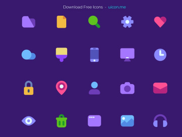 Flat Mate Basic - Free Icon Set preview picture