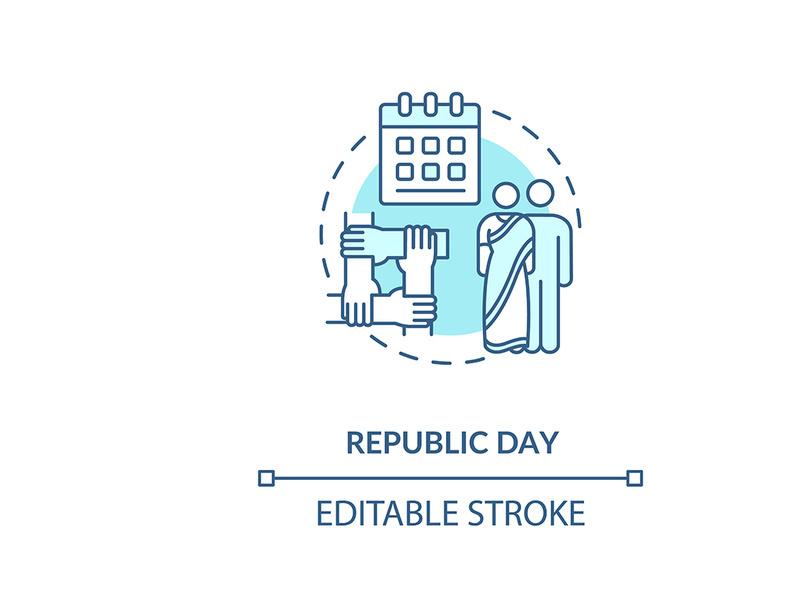 Republic day concept icon