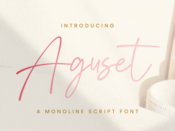 Aguset - Handwritten Font preview picture