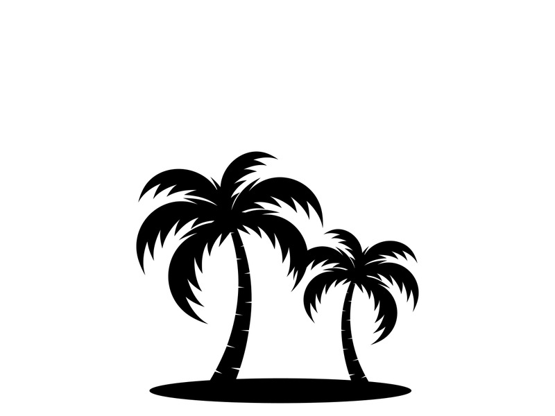 Unique and modern arabian palm tree logo design.