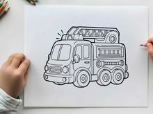 Fire truck vector illustration flat design emergency vehicle