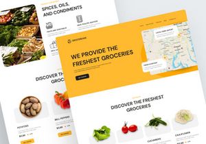 Grocery Shop Website UI Kit – Groceries & Supermarket E-Commerce Design