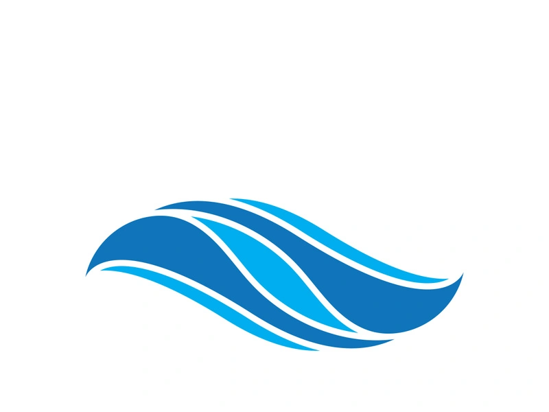 Wave beach vector illustration design logo