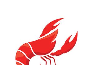 Lobster logo design template vector