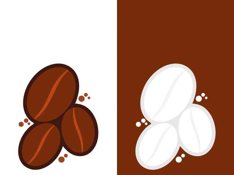 Coffee bean icon vector illustration template