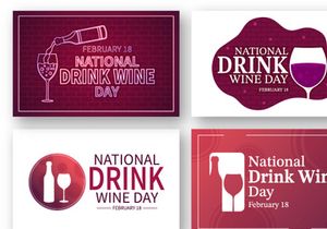 13 National Drink Wine Day Illustration