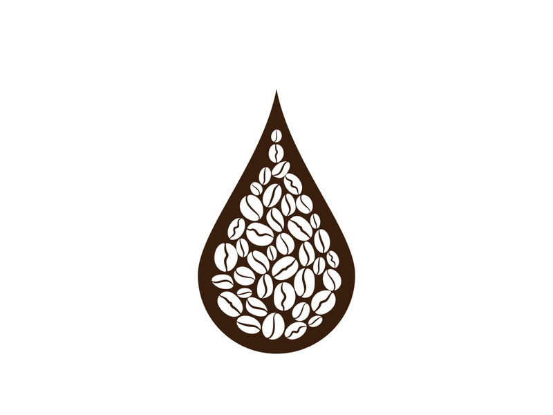 Coffee bean icon illustration