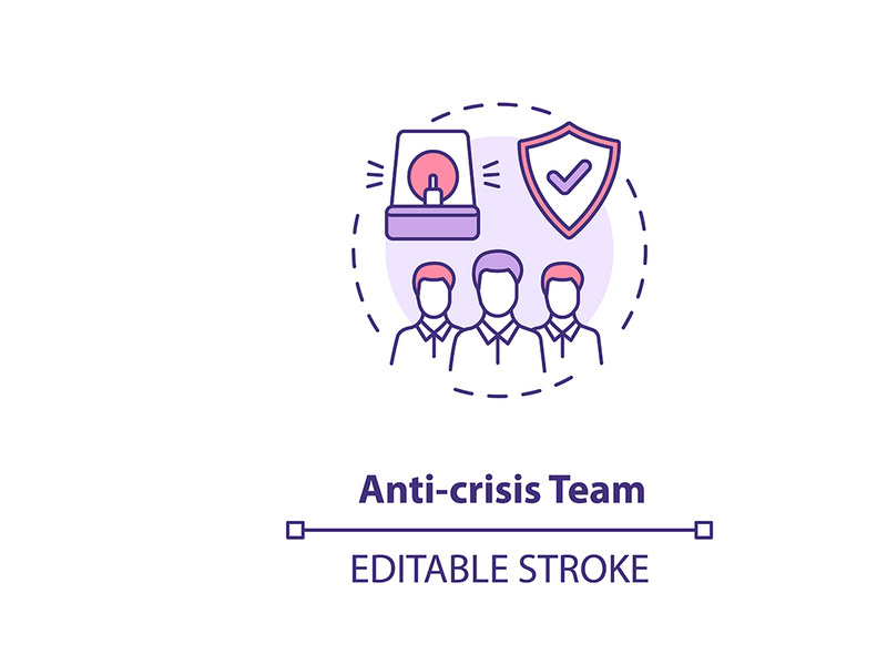 Anti-crisis team concept icon