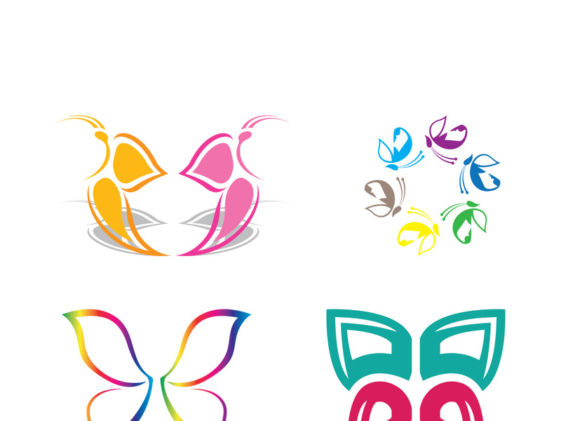 Butterfly logo icon vector design illustration