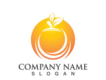 Orange logo design Vector icon illustration design