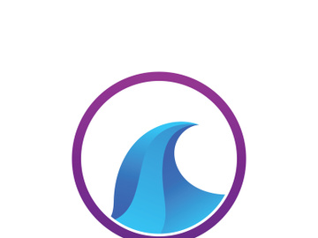 Ocean water wave wave logo design. preview picture