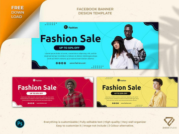 Facebook Fashion Banner Template preview picture